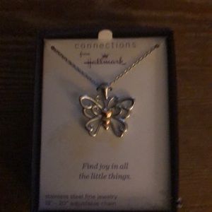 Hallmark butterfly necklace